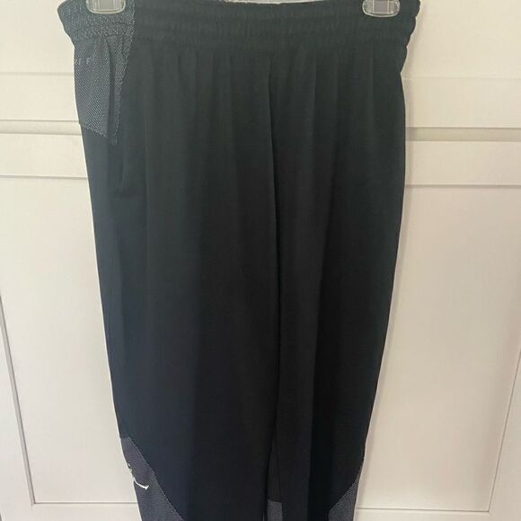 Nike Dri FitJordan Jumpman Basketball Jogger Pants Sz Large Zip Leg Mens Black - Picture 1 of 9